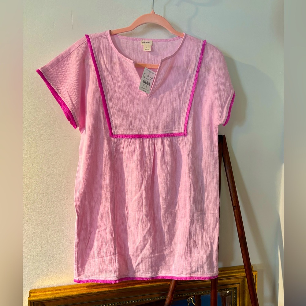 Jcrew Crewcuts girls tunic size Large(10-12) NWT pink